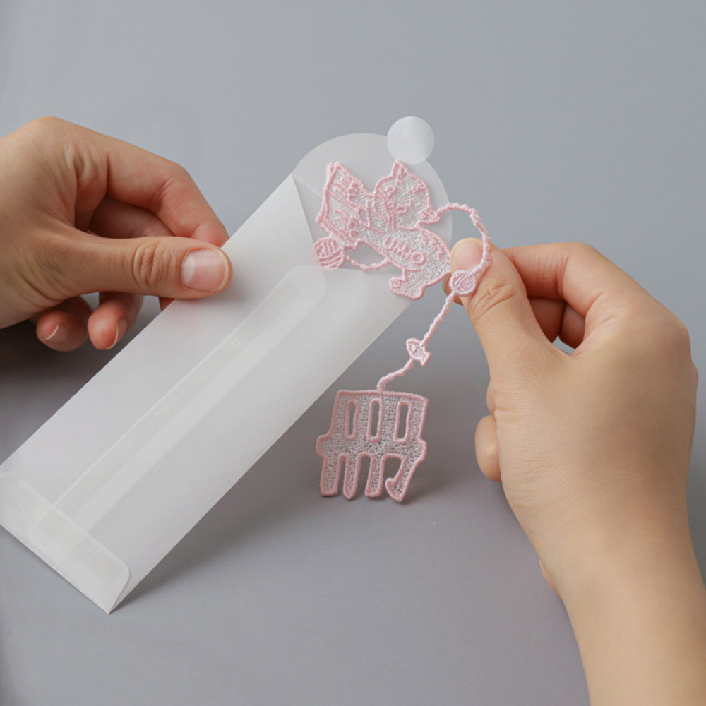 Colour Thread Bookmark - Cat