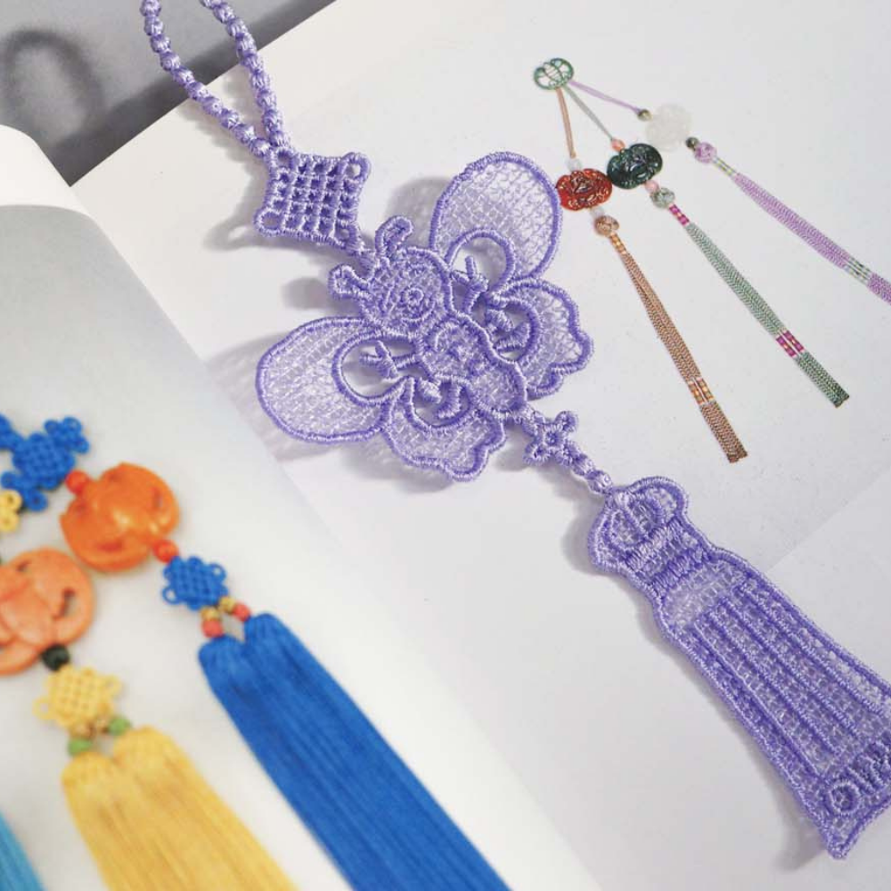 Colour Thread Bookmark - Norigae