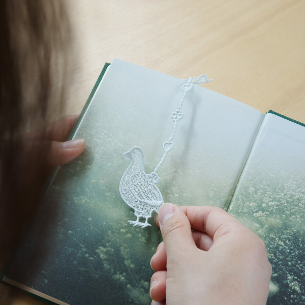 Colour Thread Bookmark - Pigeon