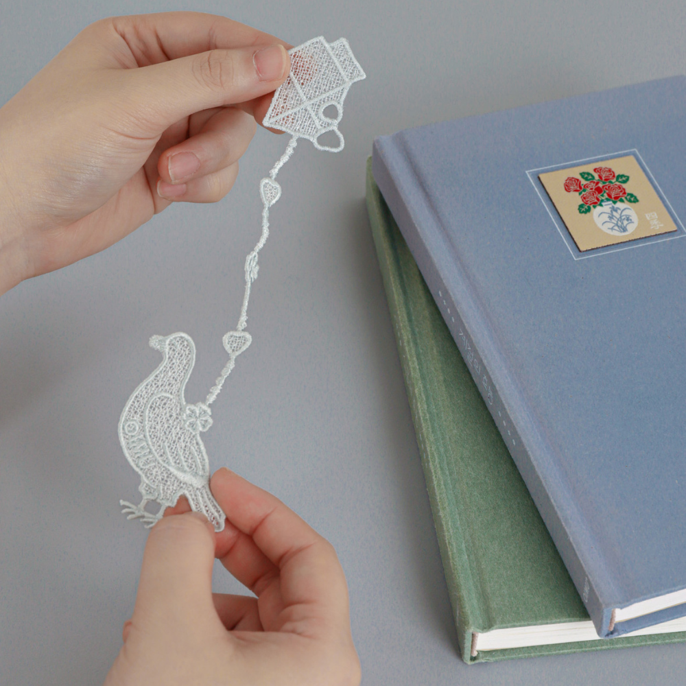 Colour Thread Bookmark - Pigeon