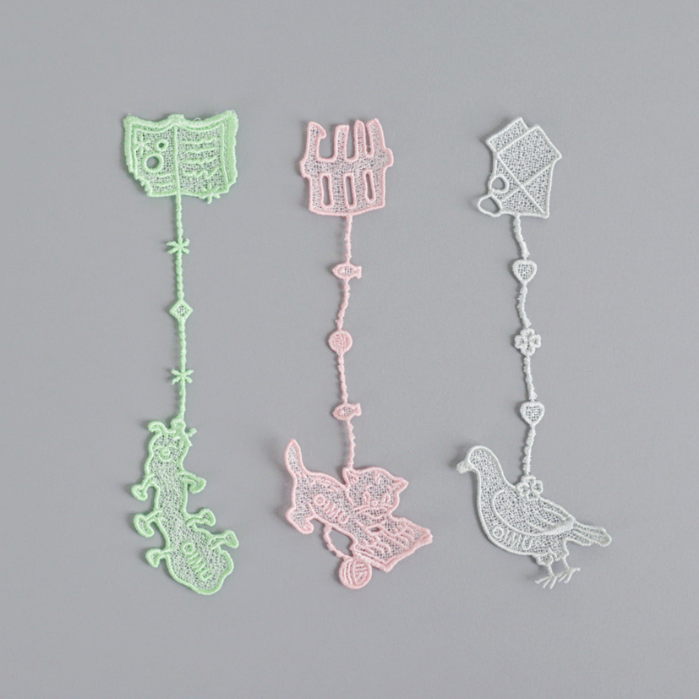 Colour Thread Bookmark - Pigeon