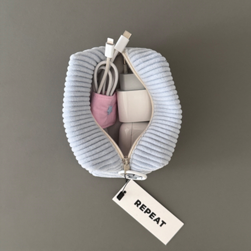 Coco Charging Cable Holder -  Stripe Pink